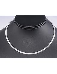925 Sterling Silver Italian Omega Necklace - 3 mm