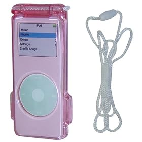 iPod Nano Pink Crystal Case - Includes TWO Bonus Personal Charm Straps!