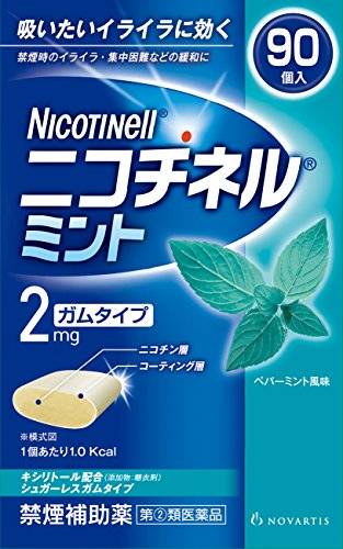 【指定第2類医薬品】ニコチネル ミント 90個