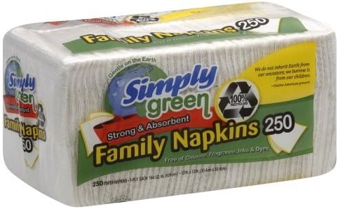 Simply Green - Napkin White Rcycl 250Ct (Pack of 18)