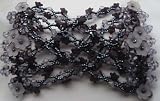 Hair Bling Black Floral Hugger Beaded Double Comb 0982