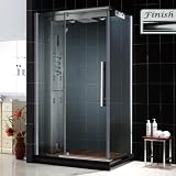 DreamLine SHJC-4036488R-01 Majestic Jetted & Steam Shower Enclosure Right Wall Installation, Chrome