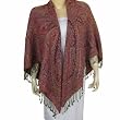 Dresses From India Womens Square Scarves and Wraps Paisley Pattern Shawl Wool