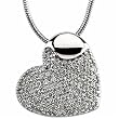White Gold Humble Heart Diamond Pendant