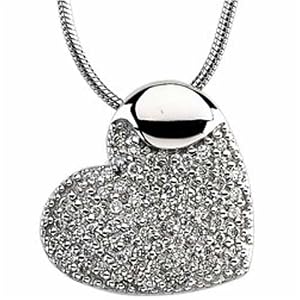 White Gold Humble Heart Diamond Pendant