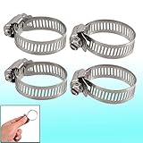 uxcell 4個のボルトリリース　21ミリメートルに38ミリメートル　ワーム　ドライブホース　クランプパイプフープ
