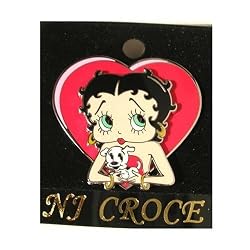Betty Boop & Pudgy Pin - Big Heart Swing Pin