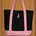 Outdoor Living : Breast Cancer Awareness Carry All Tote Bag in Black & Pink
