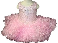 Toddler  Lace Crystal  Ball Gown Pageant Dress/Mini Dress 