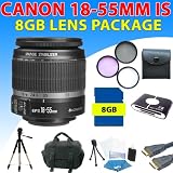Canon 18-55mm 1855mm F/3.5-5.6 Ef-s Is Lens Kit for Canon EOS Rebel T1i(500d), T2i(550d), T3, T3i(600d) Dslr Cameras (8gb 18-55mm Lens Kit)