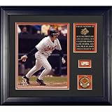 Mounted Memories Baltimore Orioles Rafael Palmeiro Framed Photo With Game Used Baseball And Team Pin