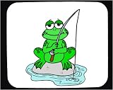Mouse Pad with frog, fishing, pond