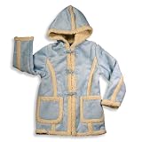 Outeredge - Girls Faux Shearling Jacket, Light Blue