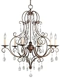 Chateau Collection Mocha Bronze Crystal Chandelier