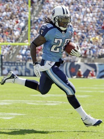 Vikings Titans Football: Nashville, TENNESSEE - Chris Johnson Photographic Poster Print by Mark Humphrey, 24x32