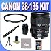 Canon EF 28-135mm f/3.5-5.6 IS USM Standard Zoom Lens for Canon SLR Cameras + UV Filter + Lens Pen Cleaner + Shock Proof Deluxe Lens Case +Microfiber Cleaning Cloth + Accessory Saver Bundle!