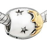 Pugster Starry Moonlight Night Bead Fits Pandora Chamilia Biagi Charm Bracelet