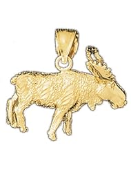 CleverEves 14K Gold Pendant 3-D Moose 9.5 - Gram(s)
