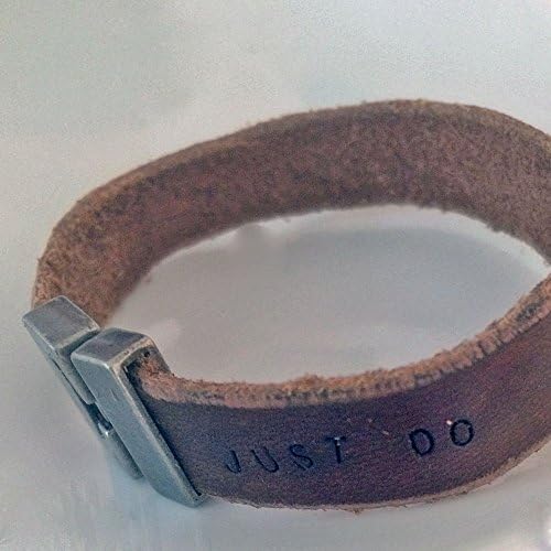 Don't Think Just Do Men's Leather Bracelet