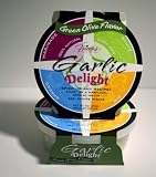 Frieda's Garlic Delight Green Olive Flavor Three 7 Ounce Tubs