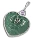 Sterling Silver Aventurine Heart w/ Carved Fish w/ Mystic Topaz and Amethyst Accent Pendant by Sajen