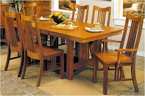Childrens Toyshop  Kitchen & Housewares : Oak Finish Mission Style Dining Table