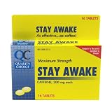 Search : Quality Choice Maximum Strength Stay Awake Tablets 16-Count, Boxes (Pack of 12)