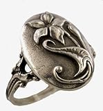 Art Nouveau Style Sterling Flower Whimsy Ring