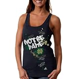 NCAA adidas Notre Dame Fighting Irish Ladies Graffiti Me Racerback Tank Top - Navy Blue (Medium)