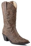 Roper Women's Snippy Glitter Western Boot,Vintage Brown,11 M US