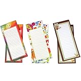 Creative Hobbies&reg; Magnetic Memo Note Pads, 8 x 3.5 Inches, 60 Sheets Per Pad, 2 Each of 3 Cool Hip Girl Designs - Total of 6 Pads (Set1)