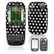 Black with White Polka Dots Design Snap-On Cover Hard Case Cell Phone Protector for Palm Pre