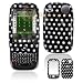Black with White Polka Dots Design Snap-On Cover Hard Case Cell Phone Protector for Palm Pre