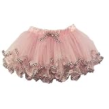 Baby Girls Dancewear Pink Leopard Print Ribbon Tulle Tutu 12M-18M