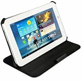 �tui / Housse luxe de protection pour Galaxy Tab 2 7.0 P3100 P3110 | Avec la fonction-stand id�al pour la lecture de videos ou de textes | en cuir synth�tique de haute qualit� trait� en PREMIUM | en noirpar Manna