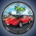 1973 Red Corvette Lighted Wall Clock