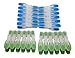 Meadow Lane Goods Plastic Clothespins for Air-Drying Clothing, 3-Pack (36 Blue and 36 Green)