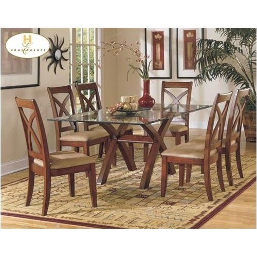 7pc Star Hill Collection Contemporary Dining Table & Chairs Set