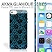 iPhone5s Covers, Akna Glamour Series [Flexible TPU]*[High Impact]*[Girly Case] Soft Back Case for iPhone 5 5S**[Blue Lace]**Indestructible