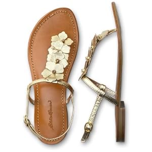 Click here to buy Eddie Bauer Floral T-Strap Sandals by Eddie Bauer.