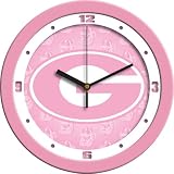 Georgia Bulldogs NCAA Wall Clock (Pink)