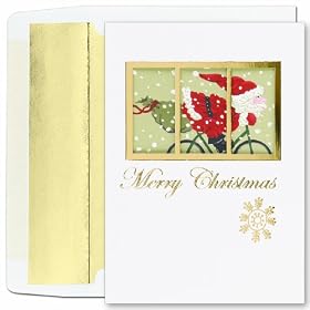 Biking Santa Holiday Cards