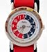 Kids Red/Blue Time Tutor/Teacher Velcro Watch