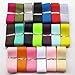 Chenkou Craft Assorted of 20 Yards Grosgrain Ribbon Total 20 Colors Mix Lots Bulk (1
