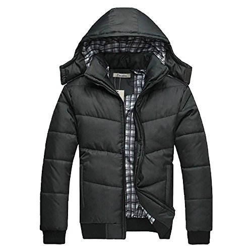 Cocobla Mens Warm Hoodie Hooded Coat Classic Winter Outwear Down Jacket