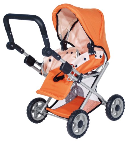 Imagen principal de Bayer Design 13999 - Cochecito para muñeco bebé, color naranja