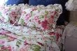Vintage Red Rose Cotton 4pc Bedding sheet set