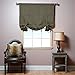 Best Home Fashion Premium Thermal Insulated Blackout Tie-Up Window Shade - Rod Pocket - Olive - 42