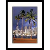Great American Picture IS370071 Honolulu Palm Trees in Hawaii Framed Photograph - Scott Berner