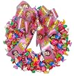 Fruit Dubble Bubble Candy Wreath With Disney Princess Ribbon